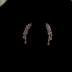 Ear Hugging Crystal Earrings. Never Worn. NWOT